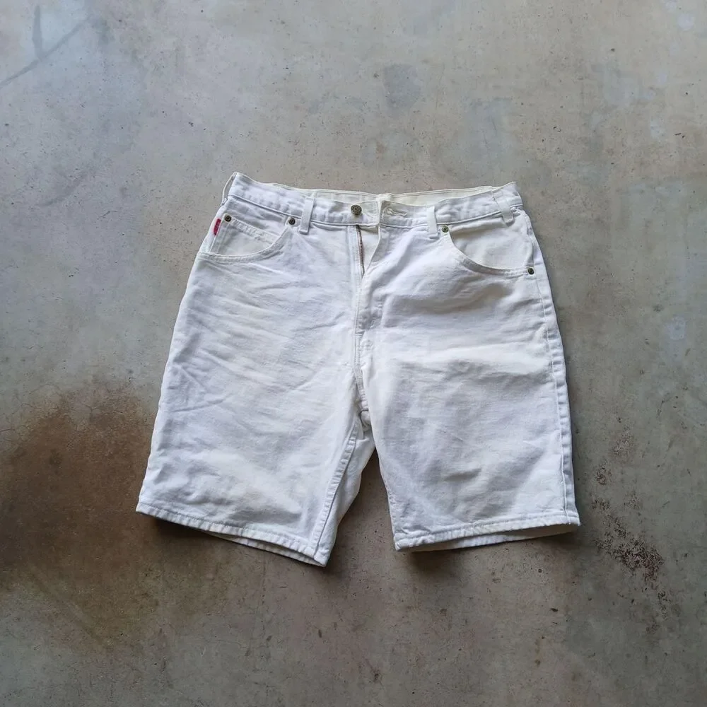 Bugle-boy Men's White and Cream Shorts